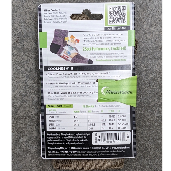 Wrightsock Coolmesh II socks - Picture 4 of 6